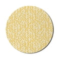 thumbnail image 1 of Orange Mouse Pad for Computers, Fall Season Branches and Leaves Ivy Vine Tree Forest Foliage Pattern, Round Non-Slip Thick Rubber Modern Mousepad, 8" Round, Marigold and Pale Yellow, by Ambesonne, 1 of 2