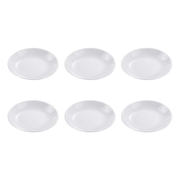 Juego de 6 platos pequeños de cerámica para condimentos, salsas y vinagres.
