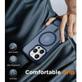 thumbnail image 7 of Magnetic Compatible with iPhone 16 Pro Max Case, [Built-in Invisible Kickstand][Compatible with MagSafe] [Military Grade Shockproof] Slim Translucent Matte Phone Case for iPhone 16 Pro Max 6.9" Blue, 7 of 7