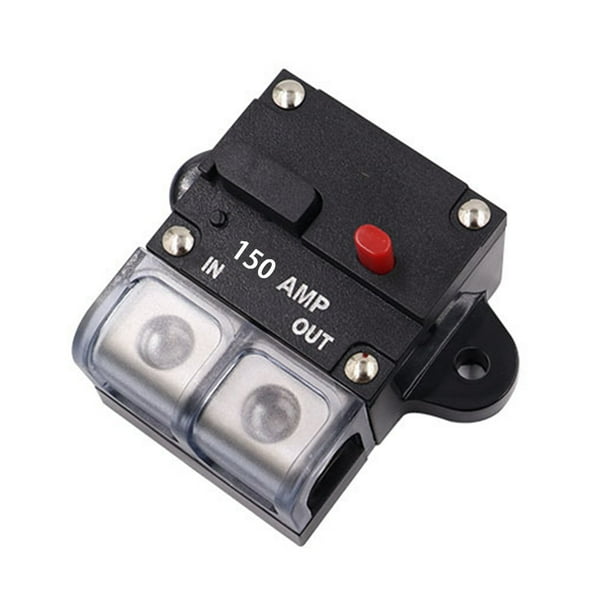 Disyuntor de plástico para automóvil, protección contra sobrecarga desmontable profesional, fusible de caja de sonido Manual de alta Vehículos, repuestos y accesorios Mis Botón negro 150A Speravity VI015759-13