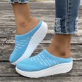 thumbnail image 6 of Domzle Slip-On Mules Sneakers for Women Backless Knit Comfortable Lightweight with Arch Support Walking Shoes for Travel House Office Sky Blue 40, 6 of 6