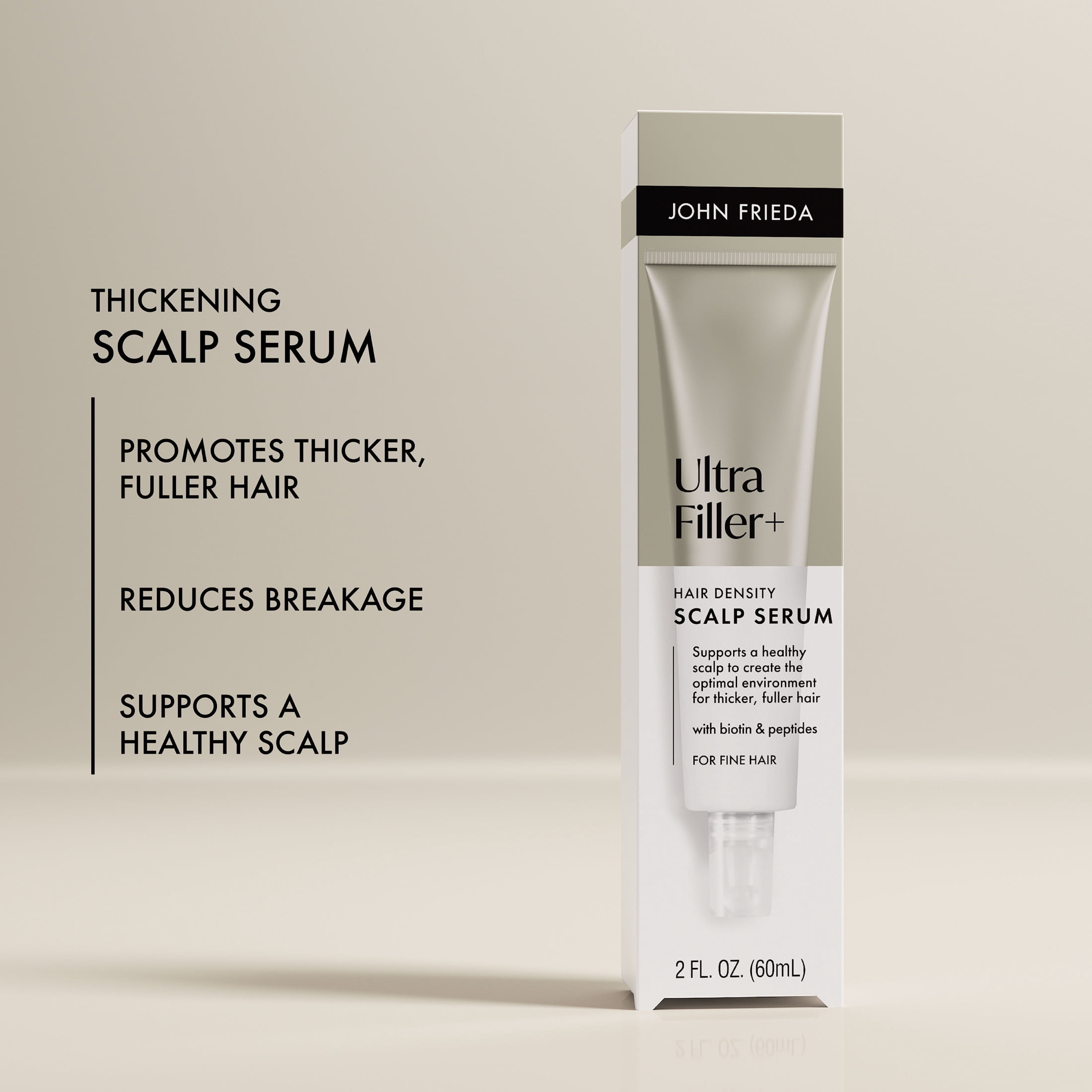 John Frieda ULTRAfiller+ Hair Density Scalp Serum, Hair Thickening Serum for Fine Hair, 2 fl oz