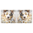 thumbnail image 3 of Wobogo A Cute Border Collie with Daisies Pattern Kitchen Curtains 2 Piece Set Farmhouse Country Style Light Filtering Small Window Drapes Suitable for Bathroom Laundry Room and RV 27x36in, 3 of 9