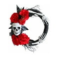thumbnail image 3 of Dvkptbk Halloween New Halloween Horror Skeleton Simulation Maple Leaf Wreath Wholesale Festival Decorations Halloween Decorations, 3 of 6