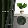 thumbnail image 3 of Hiasan Luxury Velvet Curtain with Tiebacks-Blackout Curtains for Bedroom/Living Room, Rod Pocket, Olive Green, 52" x 96", Set of 2, 3 of 10