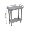 thumbnail image 2 of Stainless Steel Work Table with Undershelf 2 Layers Kitchen Anti-Slip Work Table, 2 of 12