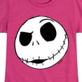 thumbnail image 3 of The Nightmare Before Christmas - Jack Face - Toddler And Youth Girls Short Sleeve Graphic T-Shirt, 3 of 5