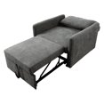 thumbnail image 6 of Aukfa 36" Chaise Futon Convertible Sofa Bed, Pull Out Sleeper Chair Bed for Home Office, Lint, Gray, 6 of 10