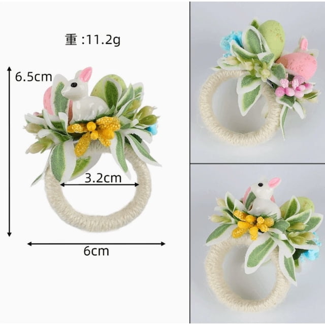 SIfdSeng My Items Resin Rabbit Napkin Ring Handmade Napkin Holder Rabbit Shaped Napkin Ring Suitable for Holiday Parties