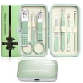 thumbnail image 1 of Juego de manicura cortaúñas para hombres y mujeres, cortadores de uñas de acero inoxidable, herramientas de cuidado personal con estuche de viaje portátil, kit de aseo para hombres, mujeres, familiare, 1 of 5