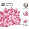 thumbnail image 4 of Vargottam Placemats- Placemat For Dining Table, Set Of 4- Printed & Reversible CottonNapkin-IndoorPlacematsFor Home & Kitchen Dining Table- Florals (Pink), 4 of 5