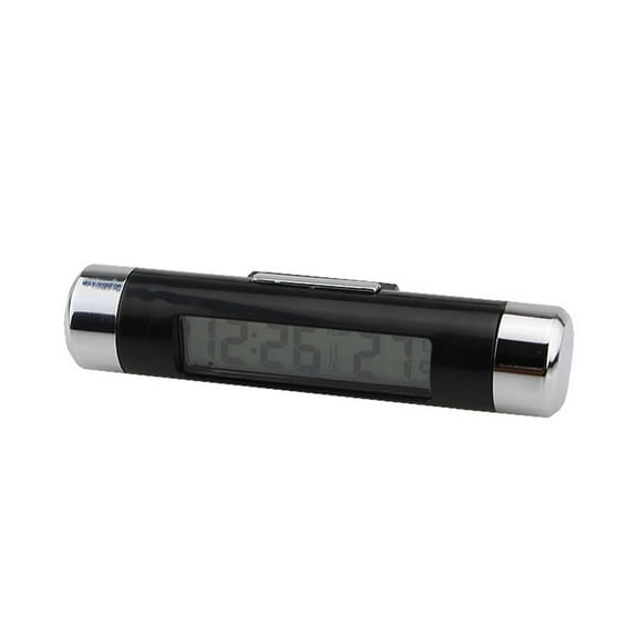 Myenne 2 in 1 Digital LED Car Clock Thermometer Celsius Temperature LCD Backlight with Battery