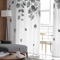thumbnail image 4 of Sheer Curtains 96 inches Long, Grey Eucalyptus Leaves and Fruit Light Filtering Sheer Window Curtains Rod Pocket Voile Drapes for Bedroom Living Room, 52"W x 96"L 2 Panels, 4 of 7
