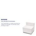 thumbnail image 4 of Flash Furniture HERCULES Alon Series Melrose White LeatherSoft Chair with Brushed Stainless Steel Base, 4 of 7
