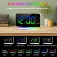 thumbnail image 3 of HearthHarmony Projection Alarm Clock for Bedroom Ceiling,RGB Digital Clocks with 10 Colors RGB Night Light,Loud Alarm Clock for Heavy Sleepers,USB C Charger Port,Snooze,12/24H,Auto Dimming, 3 of 16