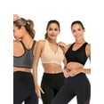 thumbnail image 3 of YouLoveIt Women Sports Bra Front Zipper Yoga Bras Padded Stretch Fitness Tops Workout Gym Activewear Yoga Bra for Gym Running Workout Fitness, 3 of 8