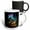 Multicolor, variant on 3drose, a Glowing Bioluminescent Frog-like Creature with Mushroom Tendrils., 11oz Two-tone Black Mug