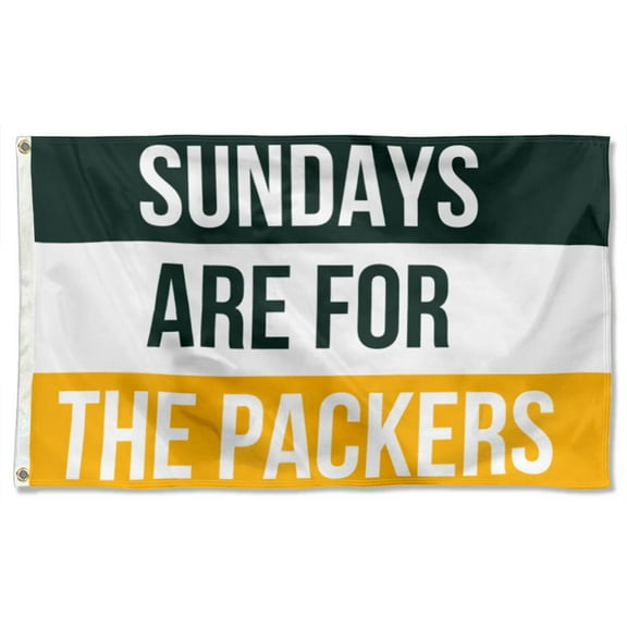 Football flag Sundays are for the Packers flags Banner Home Yard Garden Decor 3x5Ft