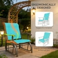 thumbnail image 5 of ChromaCore Outdoor Swing Glider Chair,W/Study Metal Frame for Garden for Backyard,Garden and Porch, 5 of 7