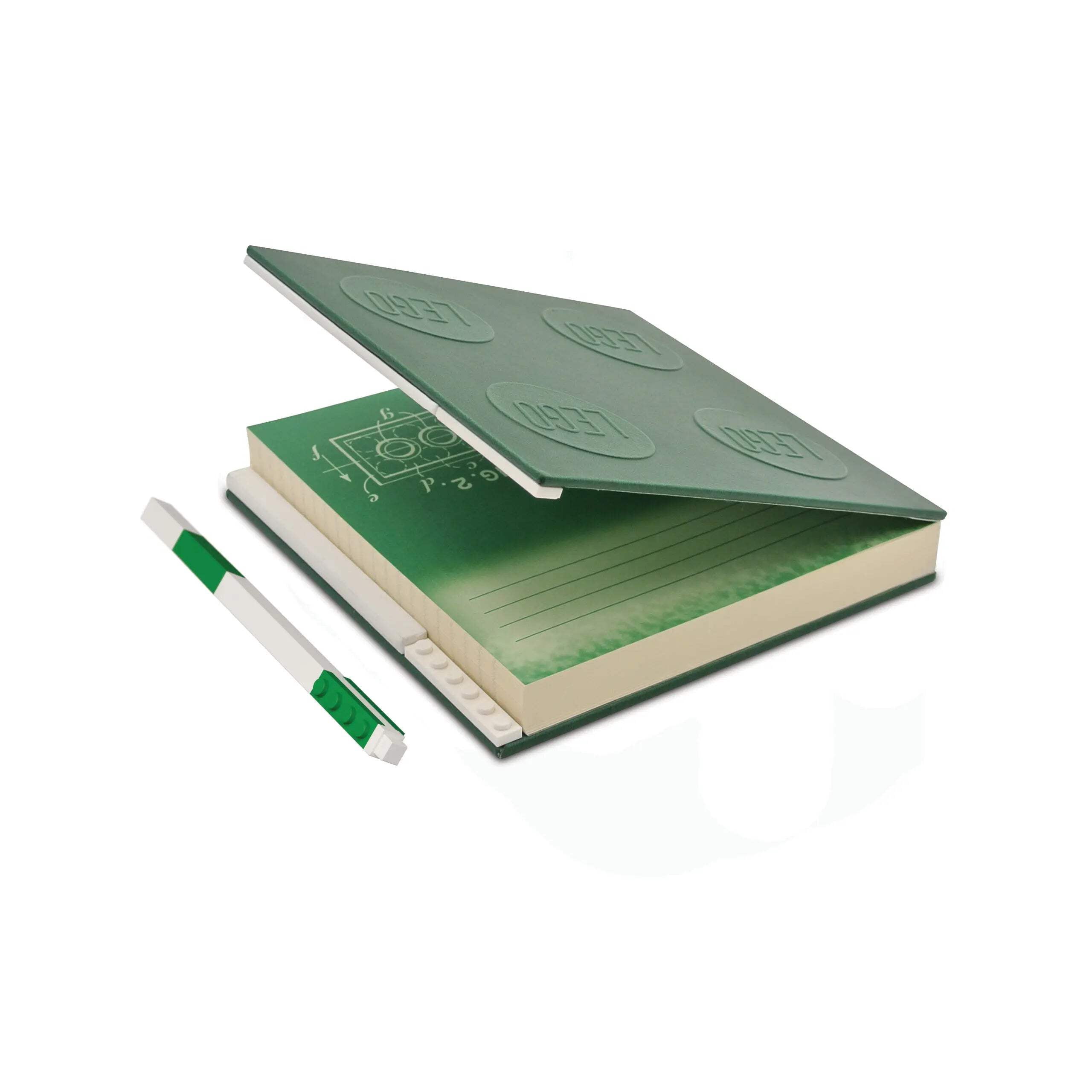 LEGO Stationery Locking Notebook with Gel Pen - Green (52443)