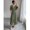 Army Green, variant on Womens Green Polka Dot V-Neck Button-Front Flare Sleeve Maxi Dress