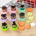 thumbnail image 3 of Yucurem 8PCS Mini Vegetable Cutter Shapes Set, Stainless Steel Biscuit Cutters Fruit Cookie Stamps Mold for Kids Baking and Food Supplement Tool Accessories Crafts for Kitchen, 3 of 6