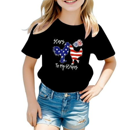 

Boys Shirts Kids Boys America Flag Shirts 4th Of July T Shirt Toddler Girls Patriotic Tops Tee Independence Day Clothes Custom T Shirts(Color:Black Size:12-13 Years)