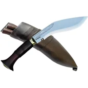 Gurkha Kukri Knife Super Mini Jungle 11 IN Authentic Hand-Hammered Hand Forged 6.5 IN Fixed Blade Carbon Steel Full Tang Kukri Khukuri With Leather Sheath & 2 Small Knives - Handmade In Nepal