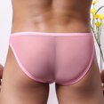 thumbnail image 4 of successthop Silk Underwear for Men Plus Size Low Waist Comfortable Sport Lightweight Solid Confidence Briefs Pink 3XL, 4 of 4