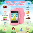 thumbnail image 5 of TOPCHANCES Kids Toy Phone for Toddlers, Electronic Learning Toy with Phone Calls, 19 Educational Games, Camera, Christmas Birthday Gifts for Boys Girls Age 3-12, Pink, 5 of 9