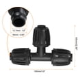 thumbnail image 2 of Uxcell 4Pack Drip Irrigation Fittings Barbed Tee Connector for 1/2 Inch Tubing(16mm OD), 2 of 6