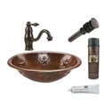 thumbnail image 1 of Premier Copper Products BSP3-LO19RSTDB Oval Star Self Rimming Sink with Vessel Faucet, 1 of 4