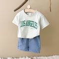 thumbnail image 6 of Gibobby Toddler Girls Baby Girl Summer Short Set Female Cute T-Shirt Tops+Shorts T-Shirt Shorts 2pcs Clothes Outfits,18-24 Months,Light Green, 6 of 8