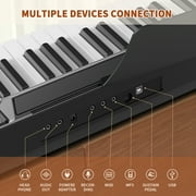 SUGIFT 88 Key Digital Piano Keyboard Semi-Weighted Piano Keyboard 88 Keys with Bluetooth, Piano Pedal, Stand, Carrying Case, and Headphones