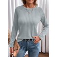 thumbnail image 3 of Camisa de manga larga Dokotoo Spring Business Casual para mujer, talla grande, 3 of 6