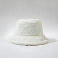 thumbnail image 3 of Bucket Hats Winter Thick Bucket Warm Hat Bucket Cap Basin Hat For Women Men Solid Color Style Bucket Hats, 3 of 6