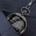 thumbnail image 3 of Metal Pocket Watch Father's Day Gift Pocket Watch Men Decorative Pocket Watch with Chain, 3 of 9