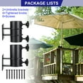 thumbnail image 7 of Uxcell Patio Umbrella Holder Umbrella Clamp Mounting Bracket Outdoor Sun Umbrella Base for Deck Railing Outside 2 Pack, 7 of 7
