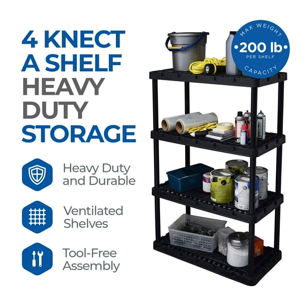 Gracious Living XL 4 Shelf Knect A Shelf Ventilated Heavy Duty