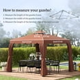 thumbnail image 3 of Outsunny 10' x 10' Gazebo Replacement Canopy, Double Roof Gazebo Top Cover (TOP ONLY), Coffee, 3 of 9