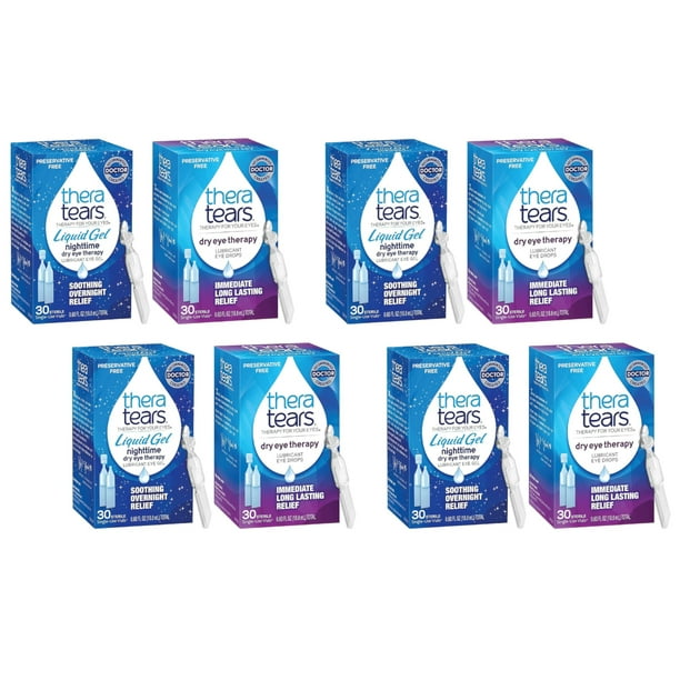 Thera Tears Dry Eye Therapy Lubricant Eye Drops & Nighttime Eye Gel .6