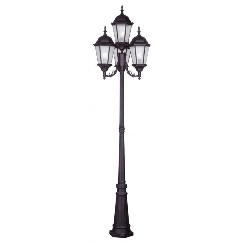 Beaumont Lane 4 Light Outdoor Head Post in Bronze