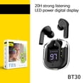 thumbnail image 2 of Altavoces Bluetooth Inalámbrico Bt30 Pantalla Digital Transparente Auriculares Inalámbricos Bluetooth con Dos Lados de Anillo Estéreo de Cobre Altavoces Y Auriculares de Estación de Carga Bluetooth In, 2 of 7