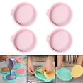 thumbnail image 4 of Paquete de 4 de 6 pulgadas/8 pulgadas bandeja para hornear molde de Pizza de silicona molde redondo pastel Iris bandeja de accesorios para - 6 pulgadas de color rosa 1 6 pulgadas rosa 1 Baoblaze Molde Redondo Pastel Arcoíris, 4 of 8