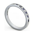 thumbnail image 2 of 0.50 Ct Round Cut Genuine Diamond Blue Sapphire Stunning Eternity Band for Wedding 14K White Gold Size 8.5, 2 of 7