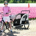 Aosom Elite 2In1 ThreeWheel Bicycle Cargo Trailer & Jogger for Two