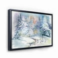 thumbnail image 3 of Designart 'Snowy River With Winter Landscape' Traditional Framed Canvas Wall Art Print, 3 of 5