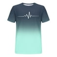 thumbnail image 4 of Fnnxeal Graphic shirts for Men, Summer Casual Big and Tall T-Shirt Mens Round Neck Tees Short Sleeve Blouse Mint Green Classic Tshirts Size 2XL, 4 of 4