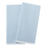 Better Homes & Gardens 2-Piece Oversized Woven Kitchen Towel Set, Blue Linen