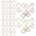 thumbnail image 5 of 20PCS Cross Shaped Decorative Metal Paper Clips for Office School Use Gold and Rose Gold Design, 5 of 5